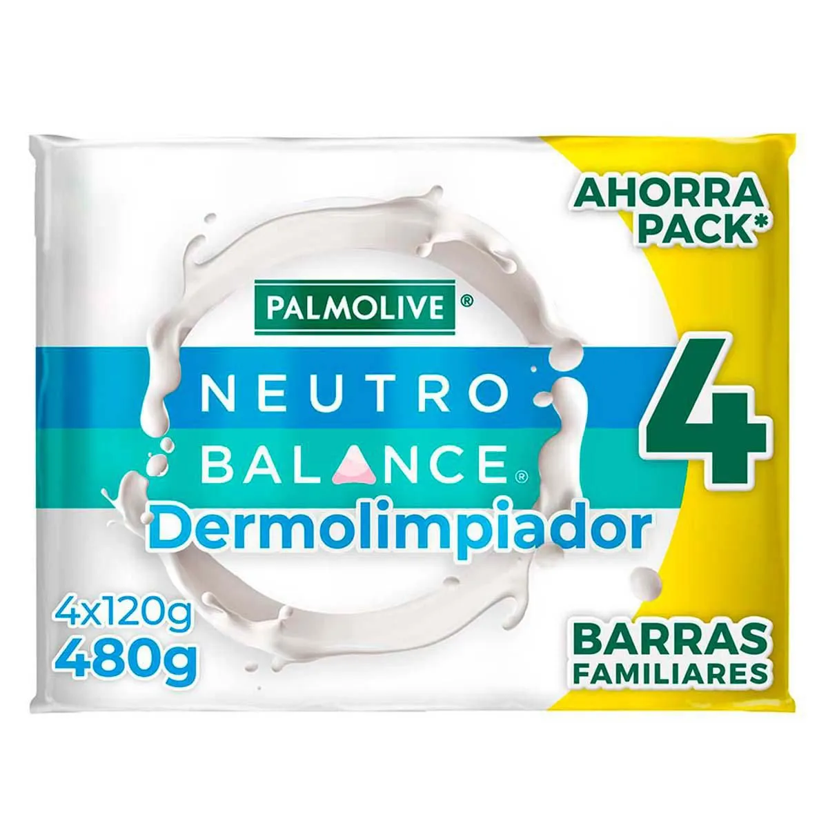 Jabón en Barra Palmolive Dermolimpiador Humecta y Protege tu Piel 4x120g