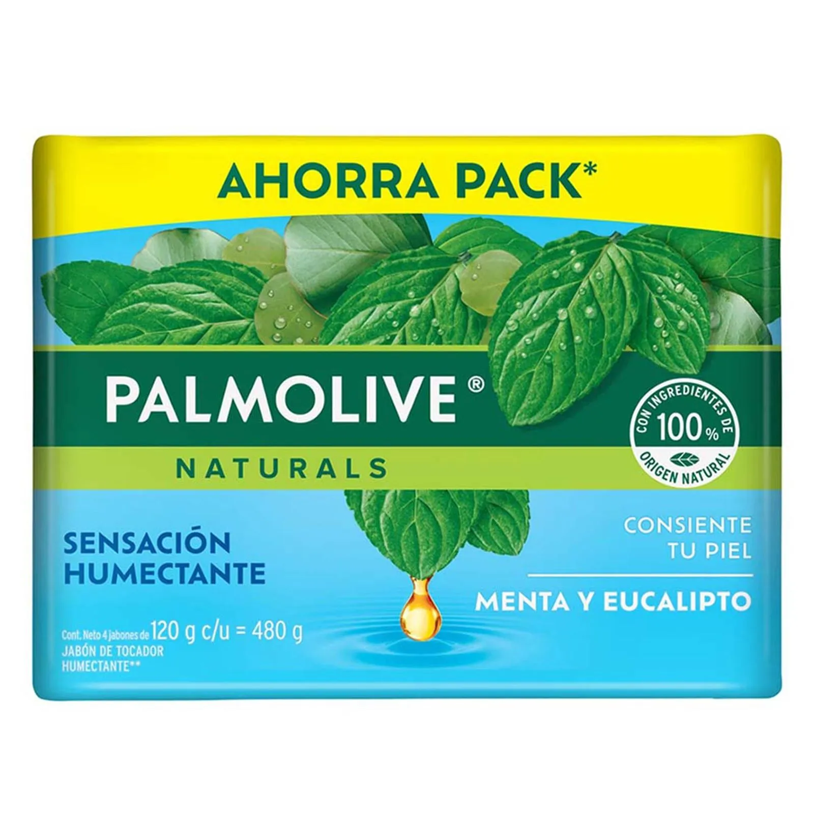 Jabón Tocador Palmolive Naturals Menta y Eucalipto Sensación Humectante