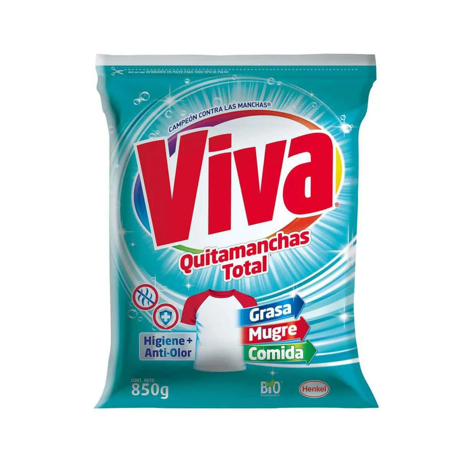 Detergente en Polvo Viva Regular 850g