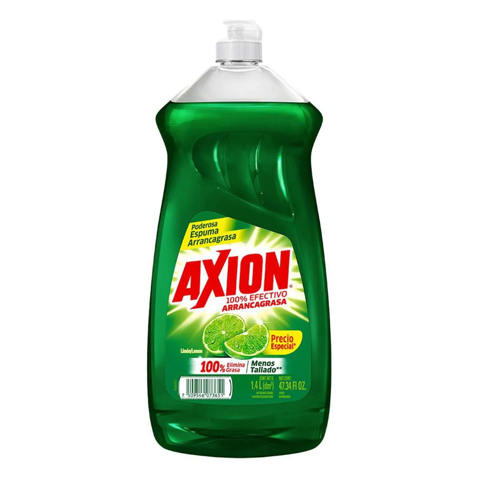 Lavatrastes Líquido Axion Limón 100% Efectivo Arrancagrasa 1.4L