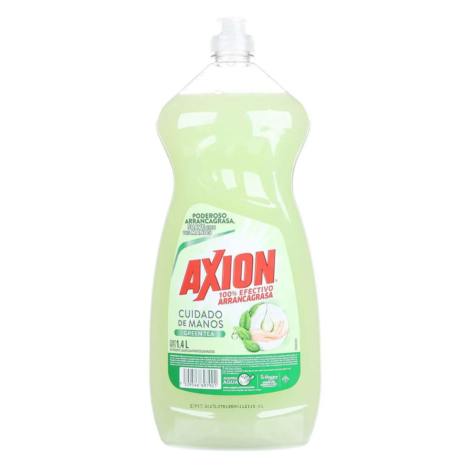Lavatrastes Líquido Axion Cuidado de Manos Green Tea 1.4L