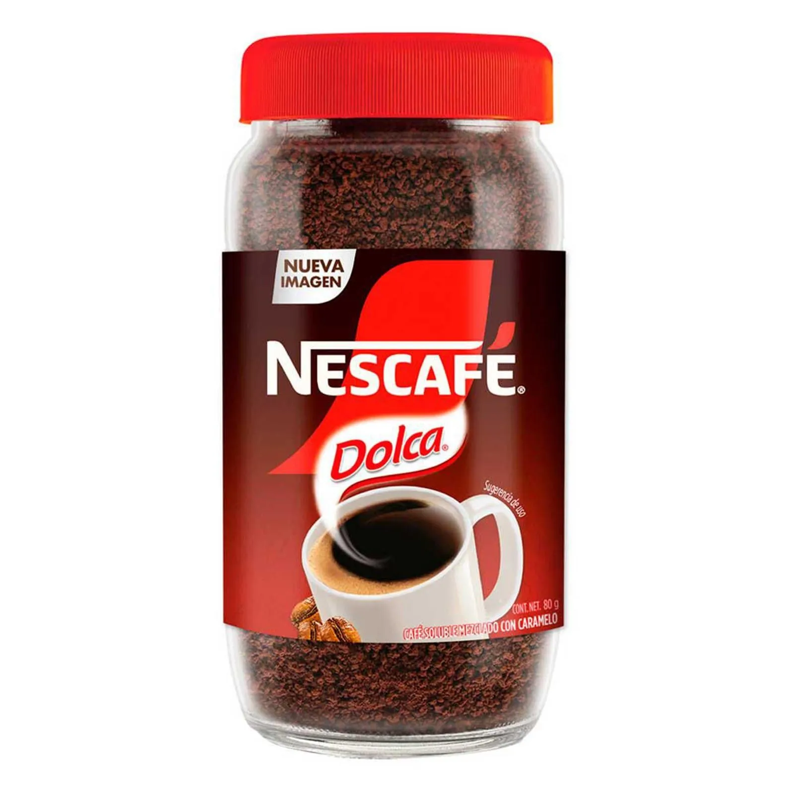 Café Soluble Nescafé Dolca con Caramelo Frasco de 80g