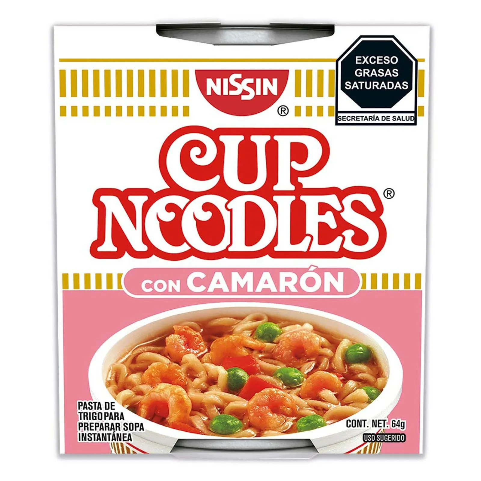 Sopa Instantánea Nissin Cup Ncodles Sabor Camarón 64g