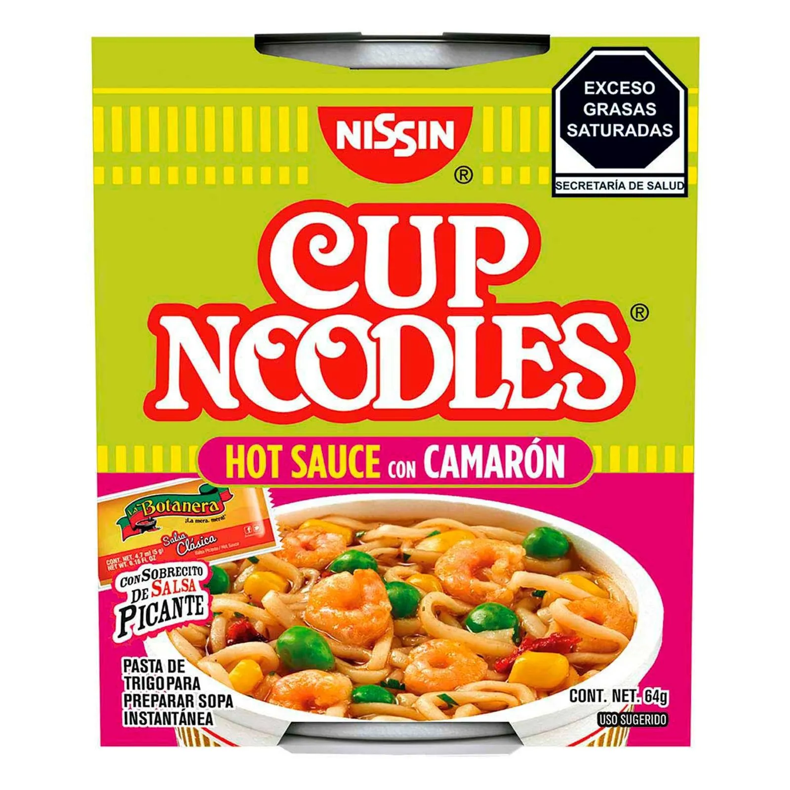 Sopa Instantánea NISSIN Hot Sauce Camarón 64g