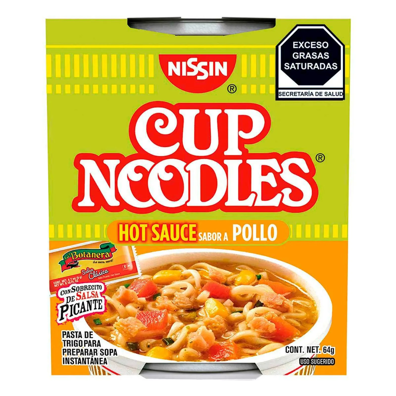 Sopa Instantánea Nissin Hot Sauce Pollo 64gr