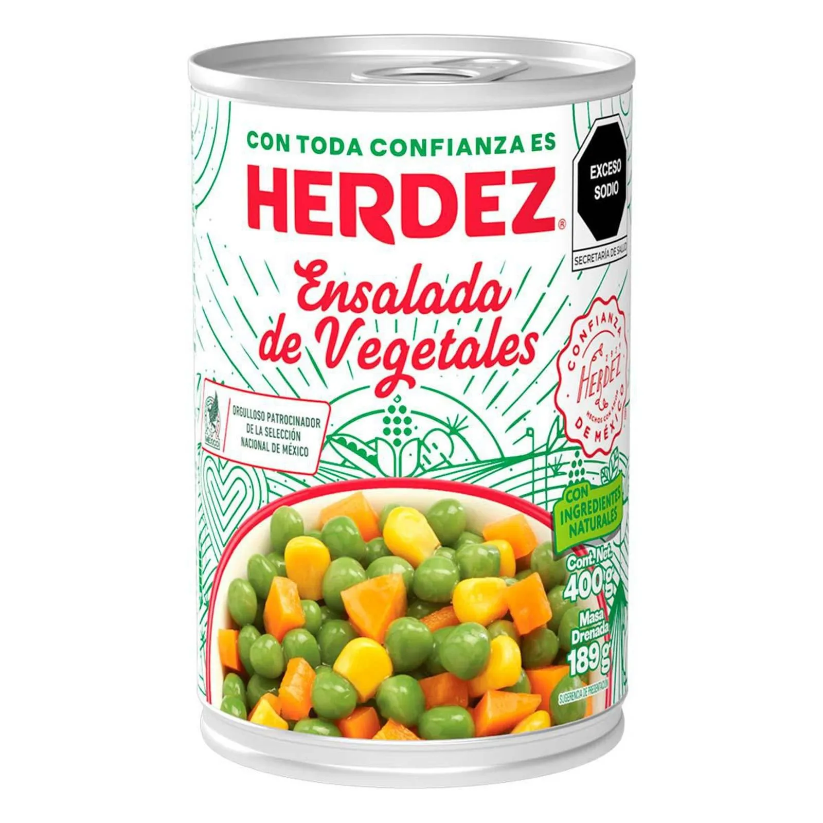 Ensalada de Vegetales Herdez 400g