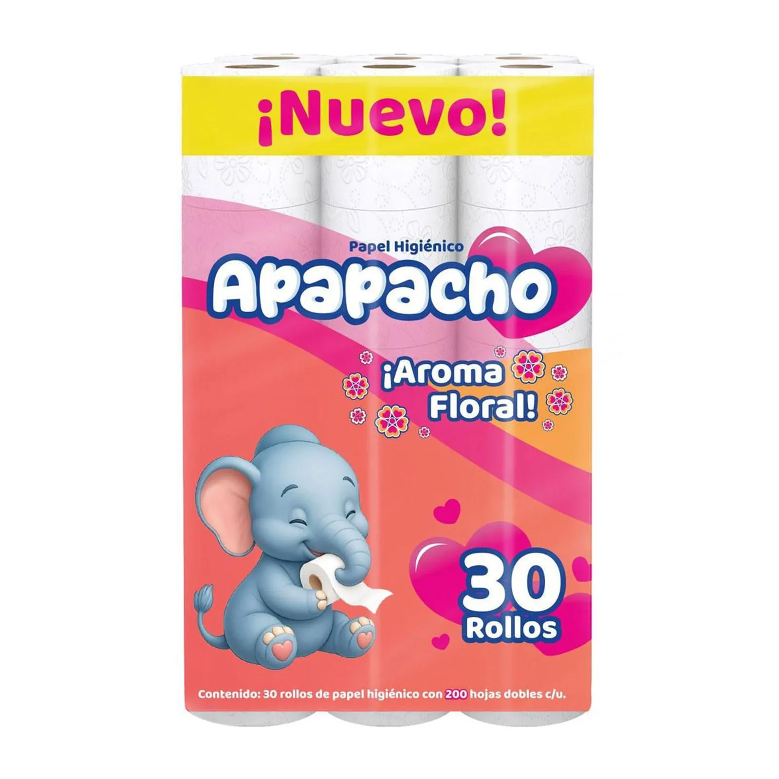 Papel Higiénico Apapacho 30 Rollos con 200 Hojas
