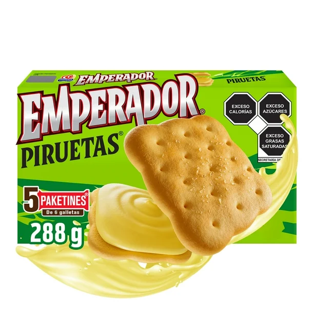 Galletas Emperador Pirueta sabor limón 288 g